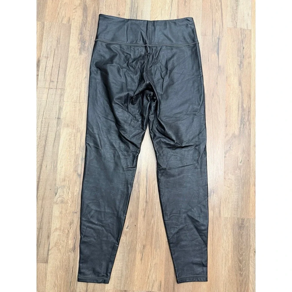 Athleta Faux Leather Leggings Black Size S High Rise‎ — Wear to Fabric